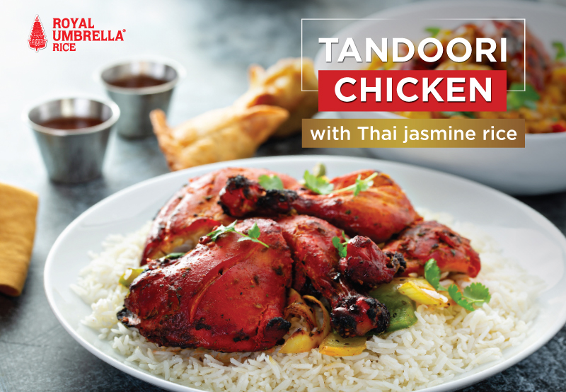 Tandoori chicken with Thai jasmine rice