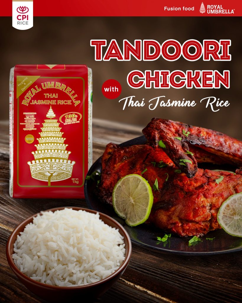 Tandoori chicken with Thai jasmine rice