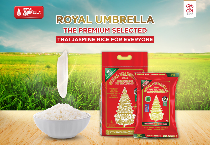 Royal Umbrella  the premium selected Thai jasmine rice for everyone